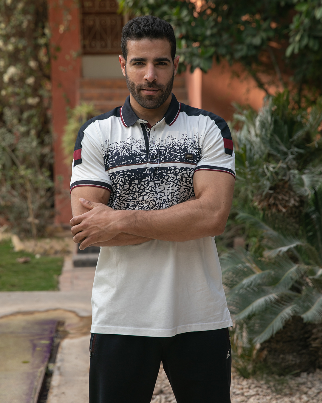 GALVANI بيجامه رجالي مموه زراير مطرز