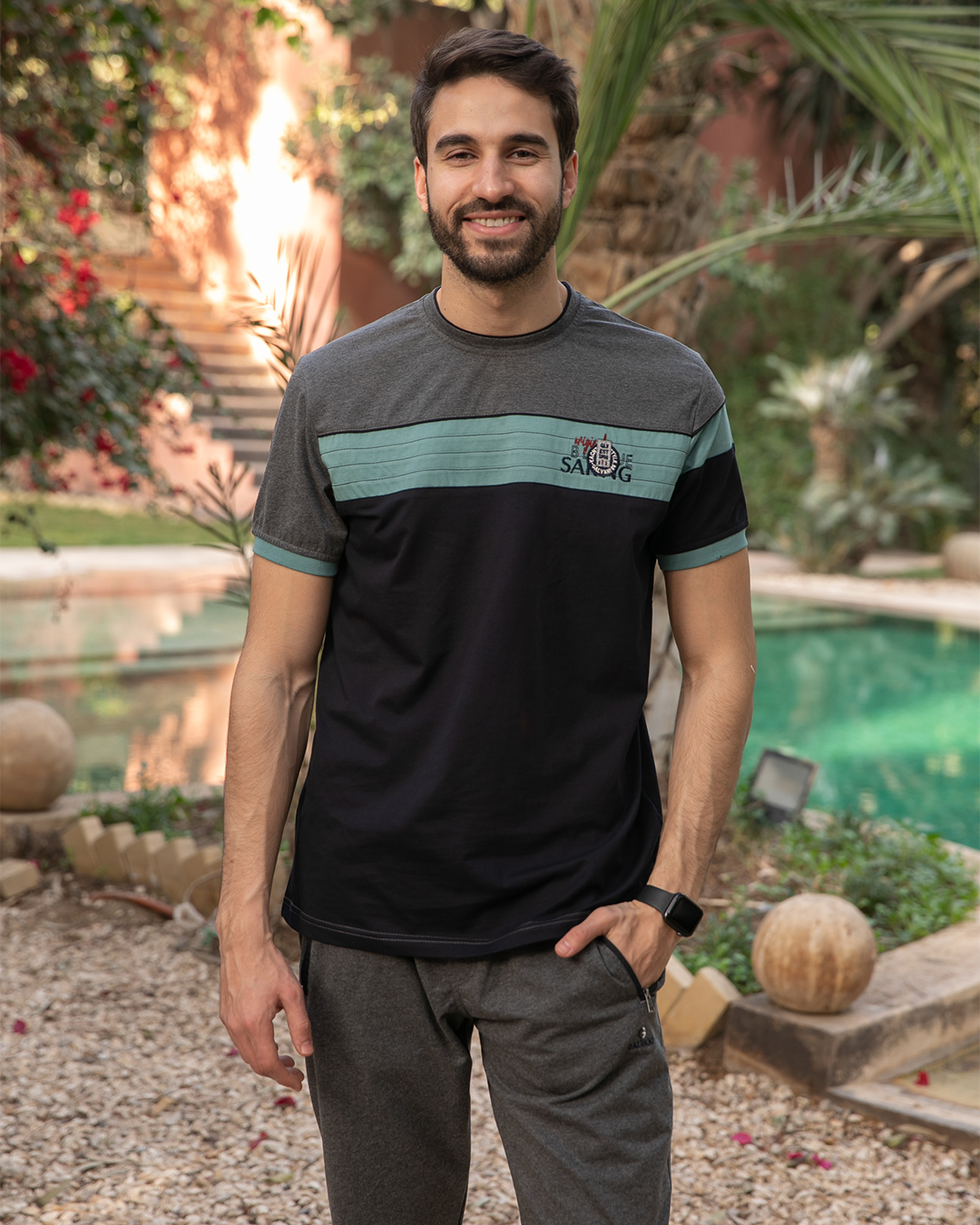 GLV EST 1996 بيجامه رجالي راوند