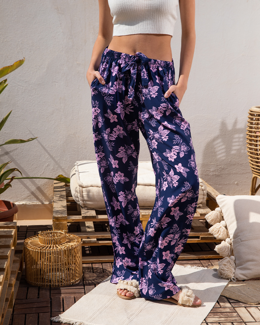 بنطلون فسكوز حريمي ورد