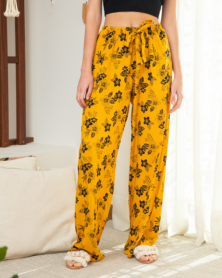 بنطلون فسكوز حريمي ورد