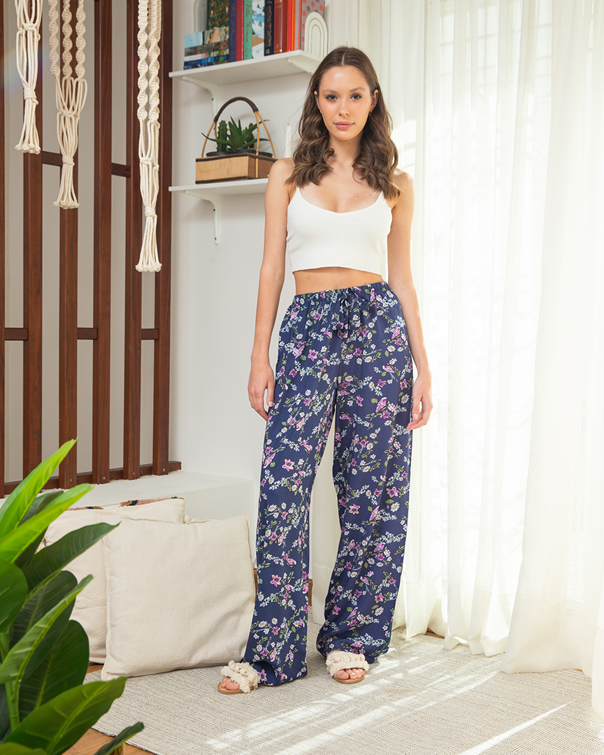 بنطلون فسكوز حريمي زهور