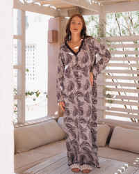 كم طويل مشجرV قميص حريمي