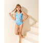 Girls' swimsuit, dotted, milky