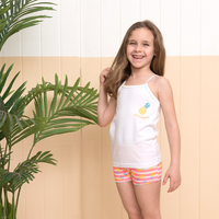 طقم بناتي مطبوع اناناس