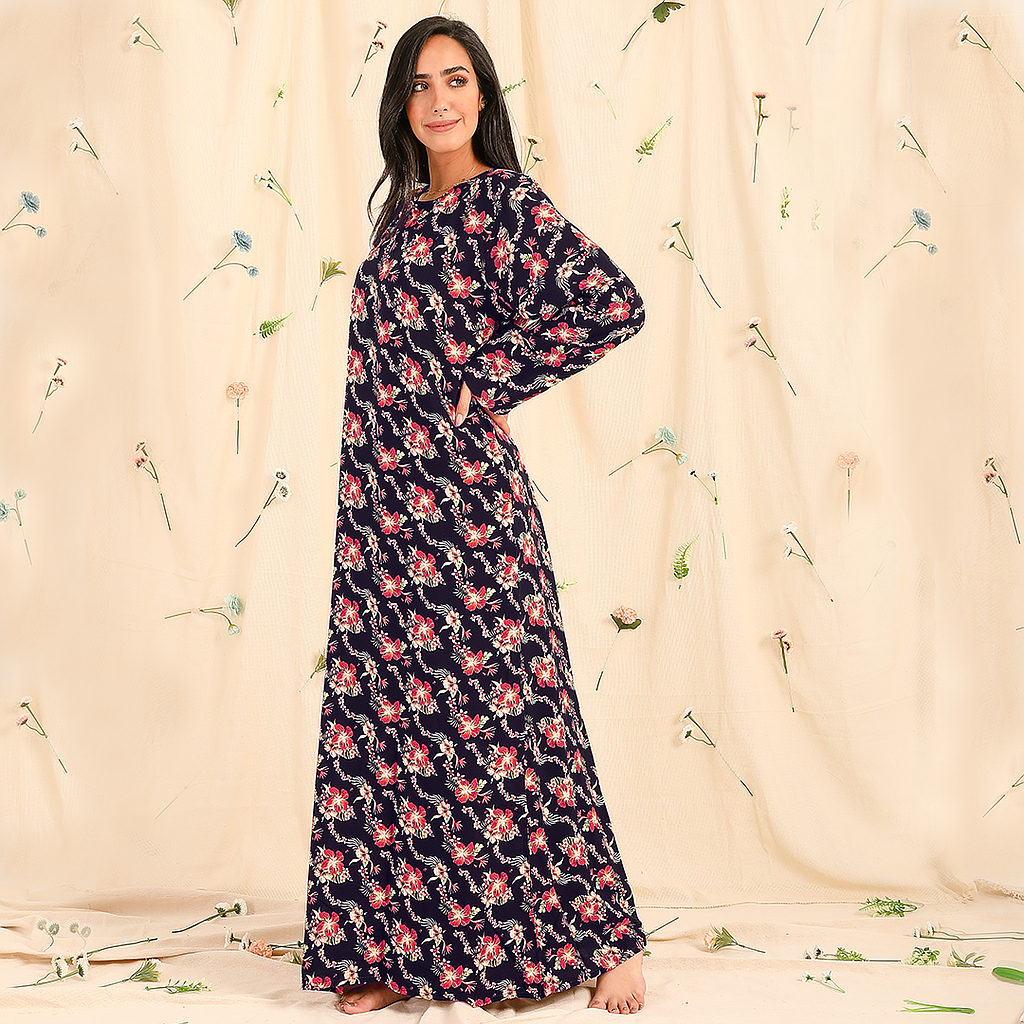 Viscose shirt with floral sleeves 28 