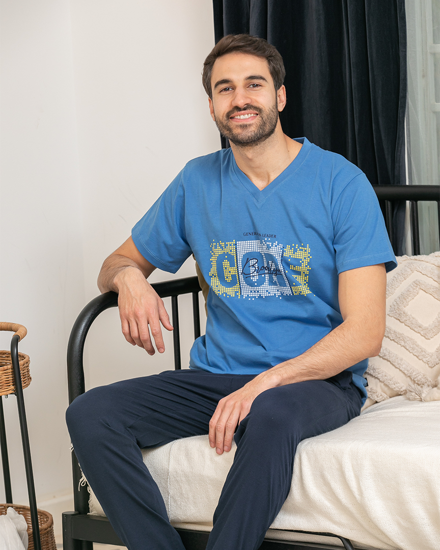 Brookly بيجامه رجالي نص كم بنطلون