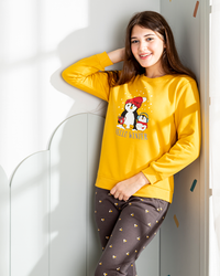 HELLO WINTER بيجامه بناتي