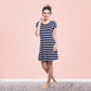 Women's home shirt, striped, half sleeve