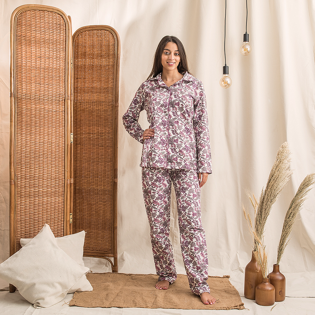 بيجاما كلاسيك زهرة