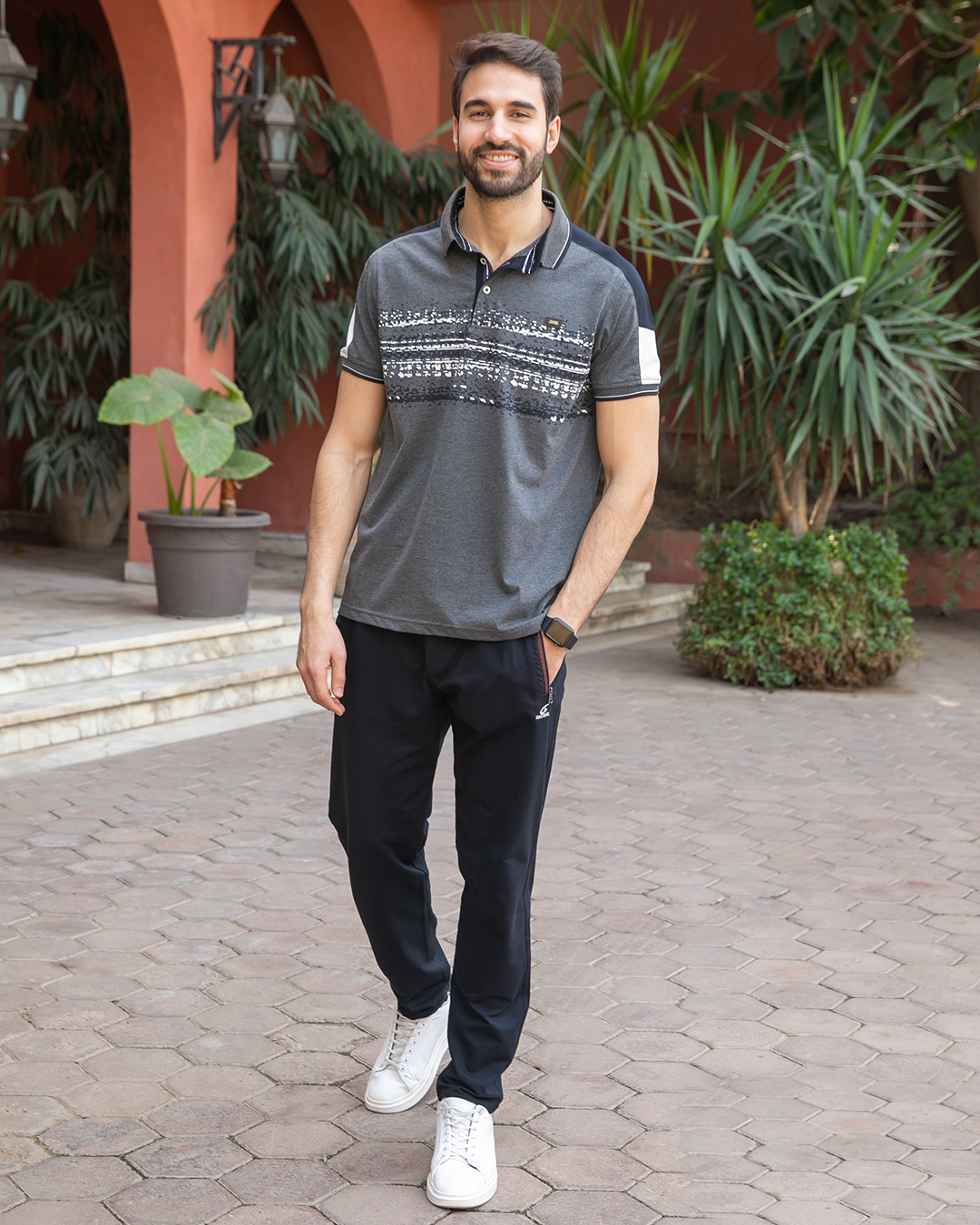 GALVANI بيجامه رجالي زراير مطرز