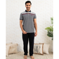 Men's thin striped pajamas with buttons 280