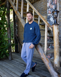 Winter camp Men's Melton Printed x Plain Melton Pajamas