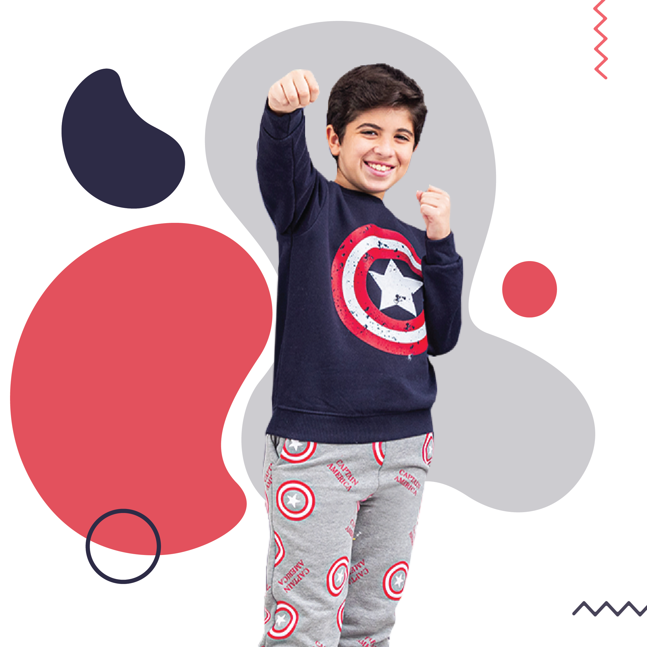 CAPTAIN AMERICA بيجاما اولادي