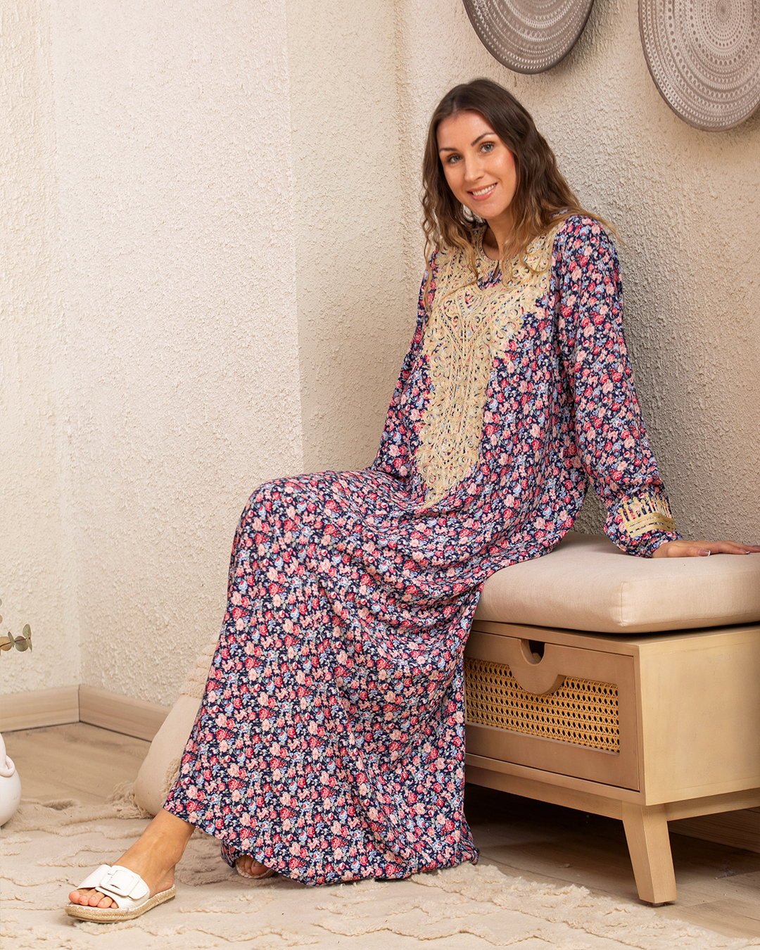 قميص فسكوزمشجر كم مطرز 8