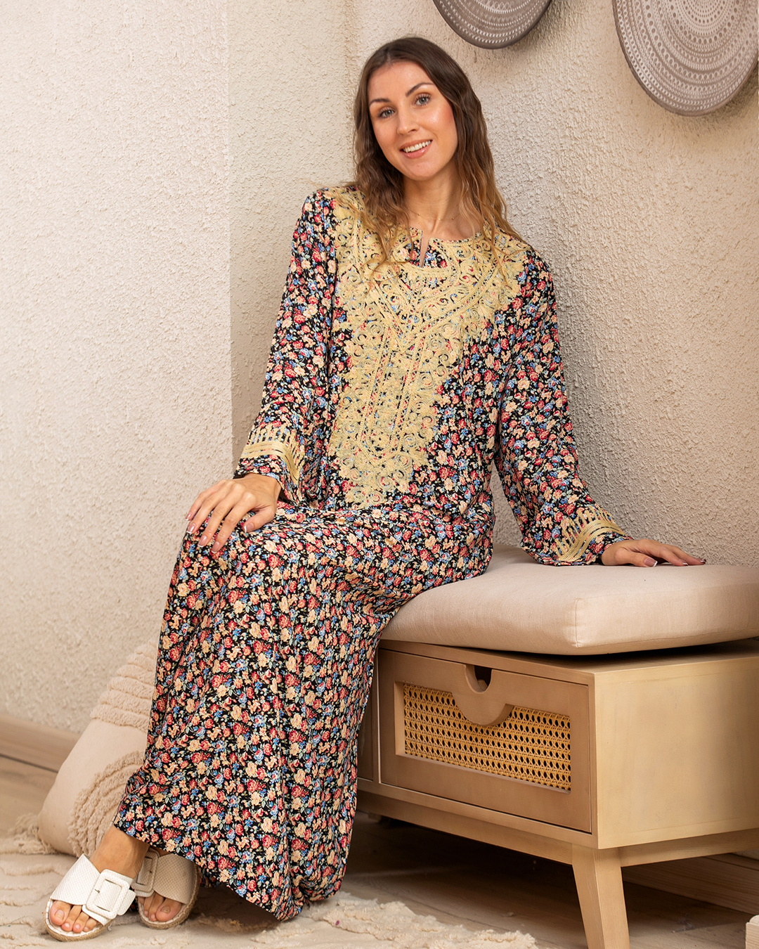 قميص فسكوزمشجر كم مطرز 8