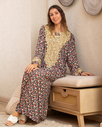 قميص فسكوزمشجر كم مطرز 8