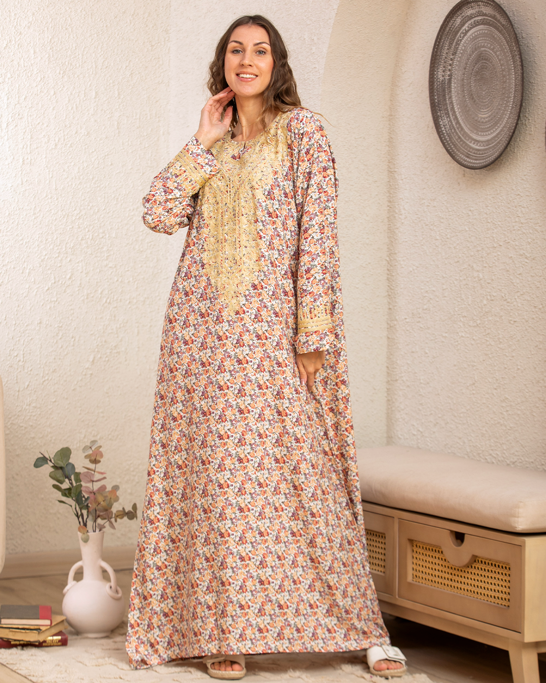 قميص فسكوزمشجر كم مطرز 8