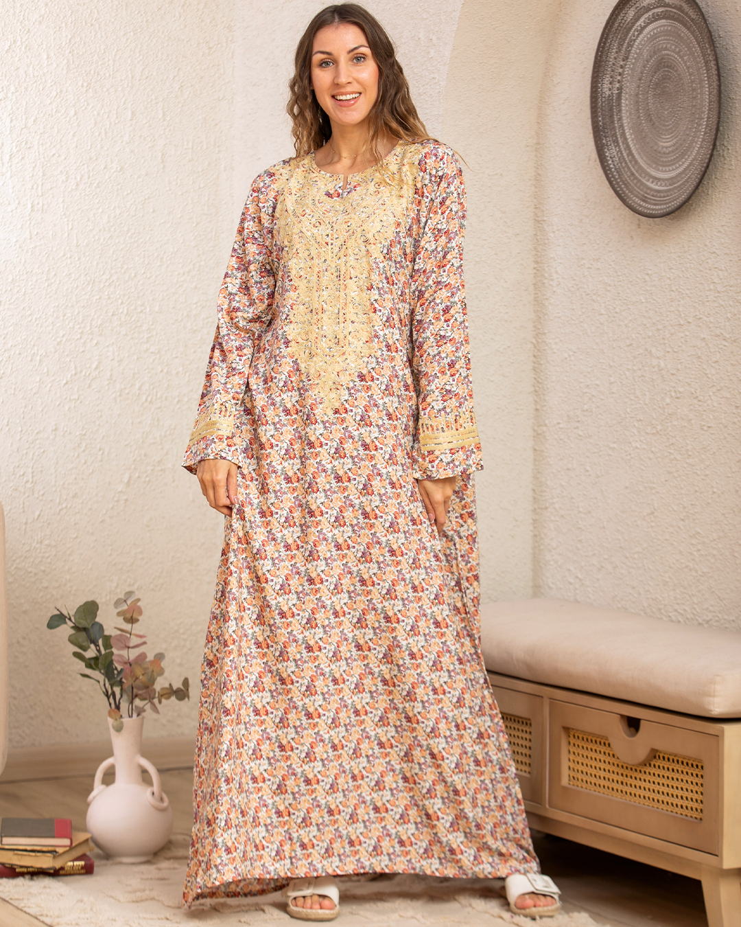 قميص فسكوزمشجر كم مطرز 8