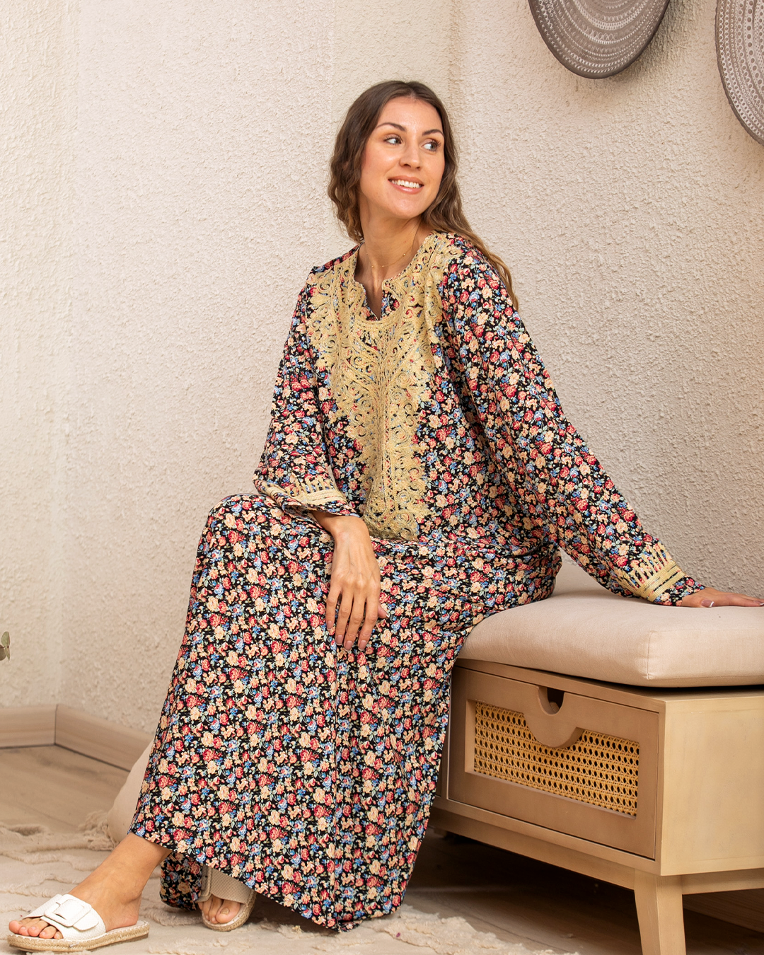 قميص فسكوزمشجر كم مطرز 8