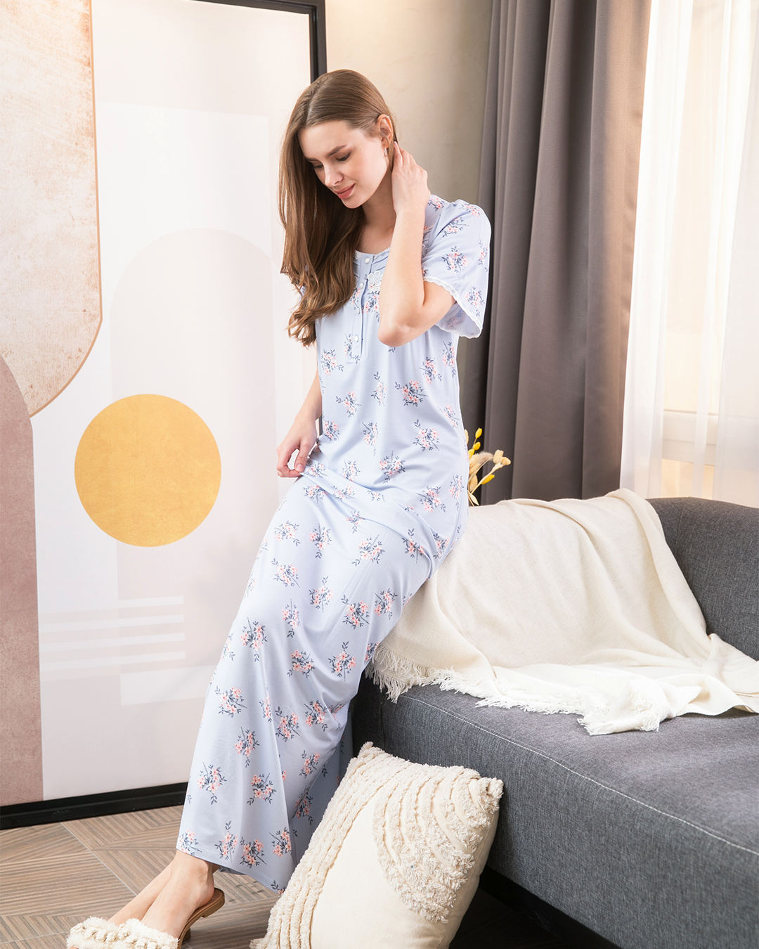 قميص حريمي نص كم ليكرا مورا بسفره