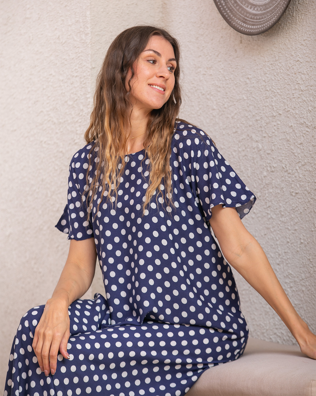 قميص فسكوز نص كم مشجر 89