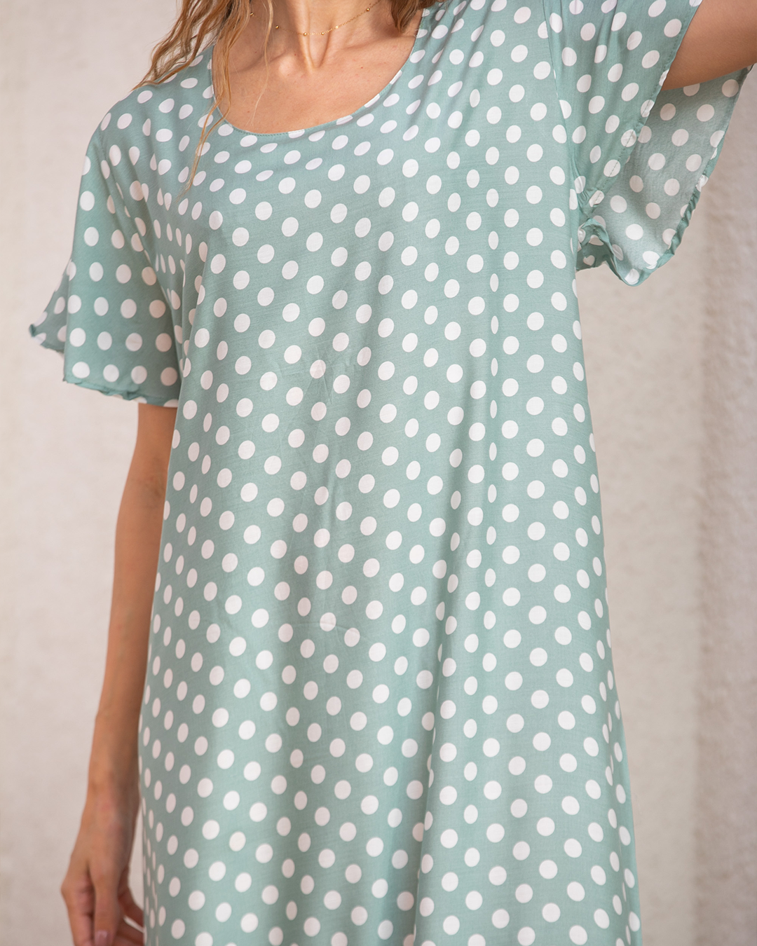 قميص فسكوز نص كم مشجر 89