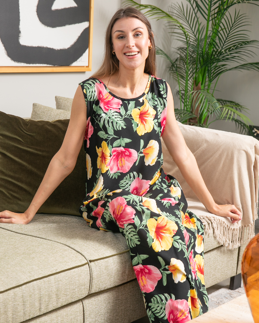 قميص فسكوز كت طويل مشجر18