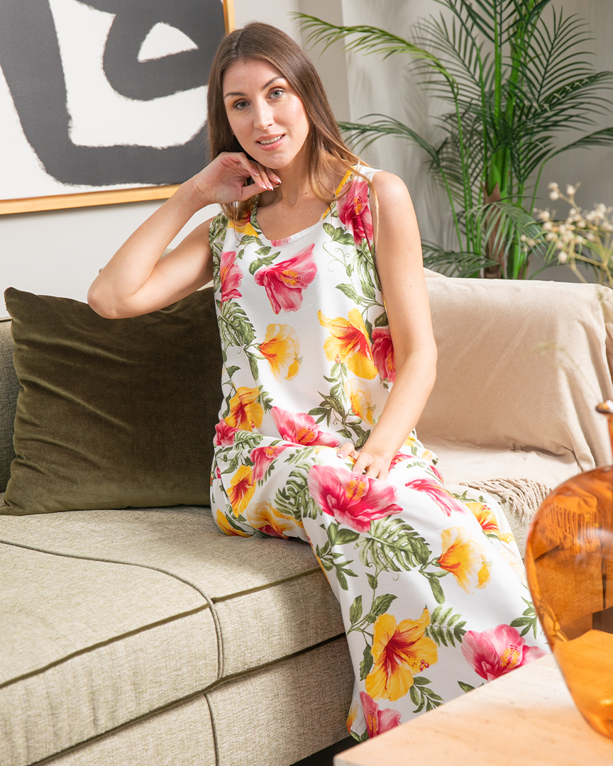 قميص فسكوز كت طويل مشجر18