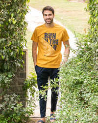 Run men's pajamas half sleeve pants