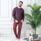 Men's pajamas with printed buttons