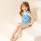Girls' swimsuit, dotted, milky