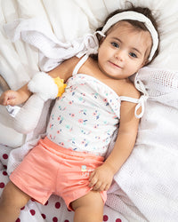 SPRING طقم بناتي حماله فيونكه شورت