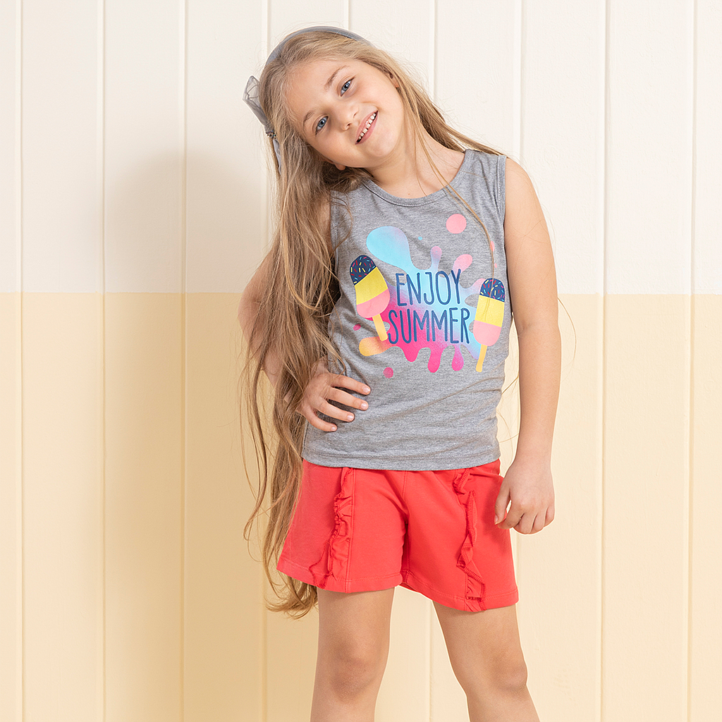 enjoy summer girls' pajamas, a vest and shorts
