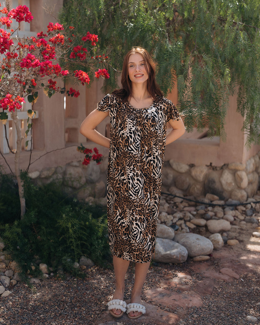 Women's shirt, half sleeves, tiger short sleeves