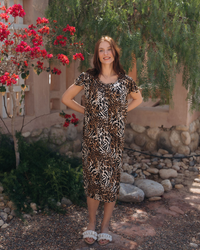 Women's shirt, half sleeves, tiger short sleeves