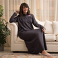 Cashmere shirt with a trip embroidered and rose on the chest 