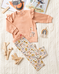 jungle girls' printed outfit