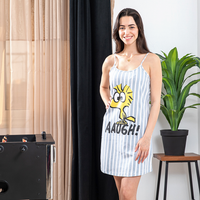 AAUGH! Women's Striped Suspender Night Shirt