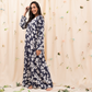 22 sleeves shirt, viscose floral 