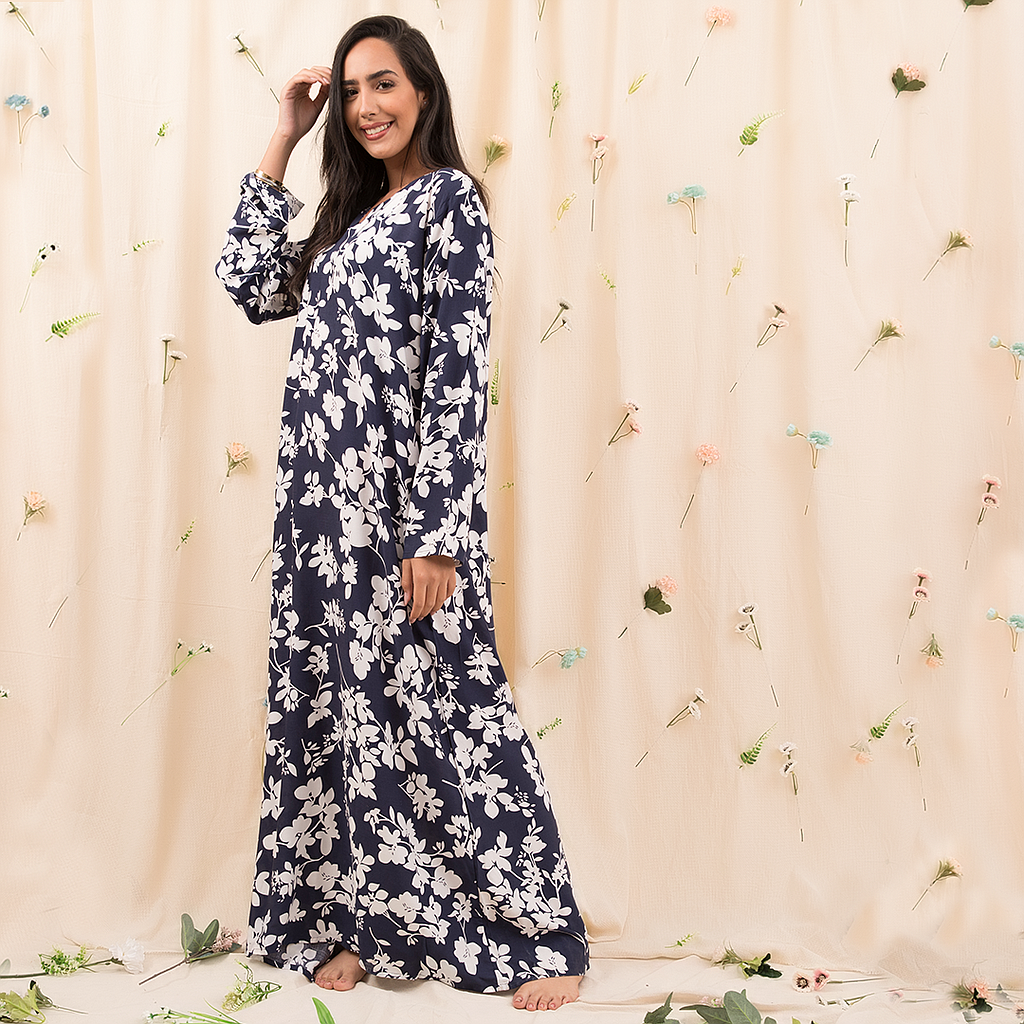 22 sleeves shirt, viscose floral 