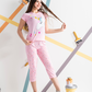 Girls unicorn pentacour pajamas with stars print