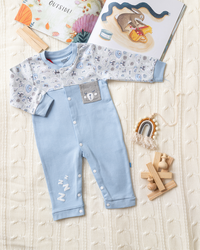 little dudi Baby boys embroidered jumpsuit