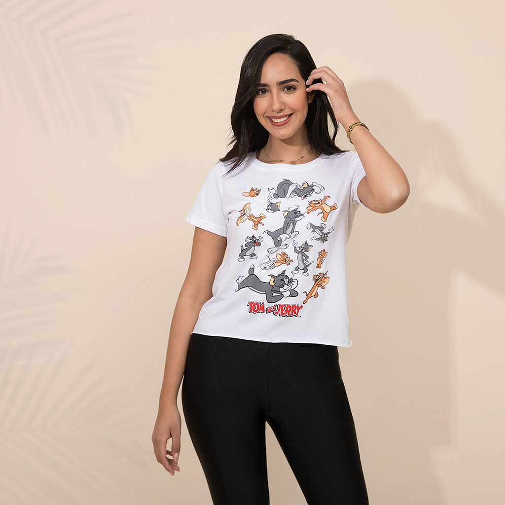 tom&amp;jerry chaos print t-shirt
