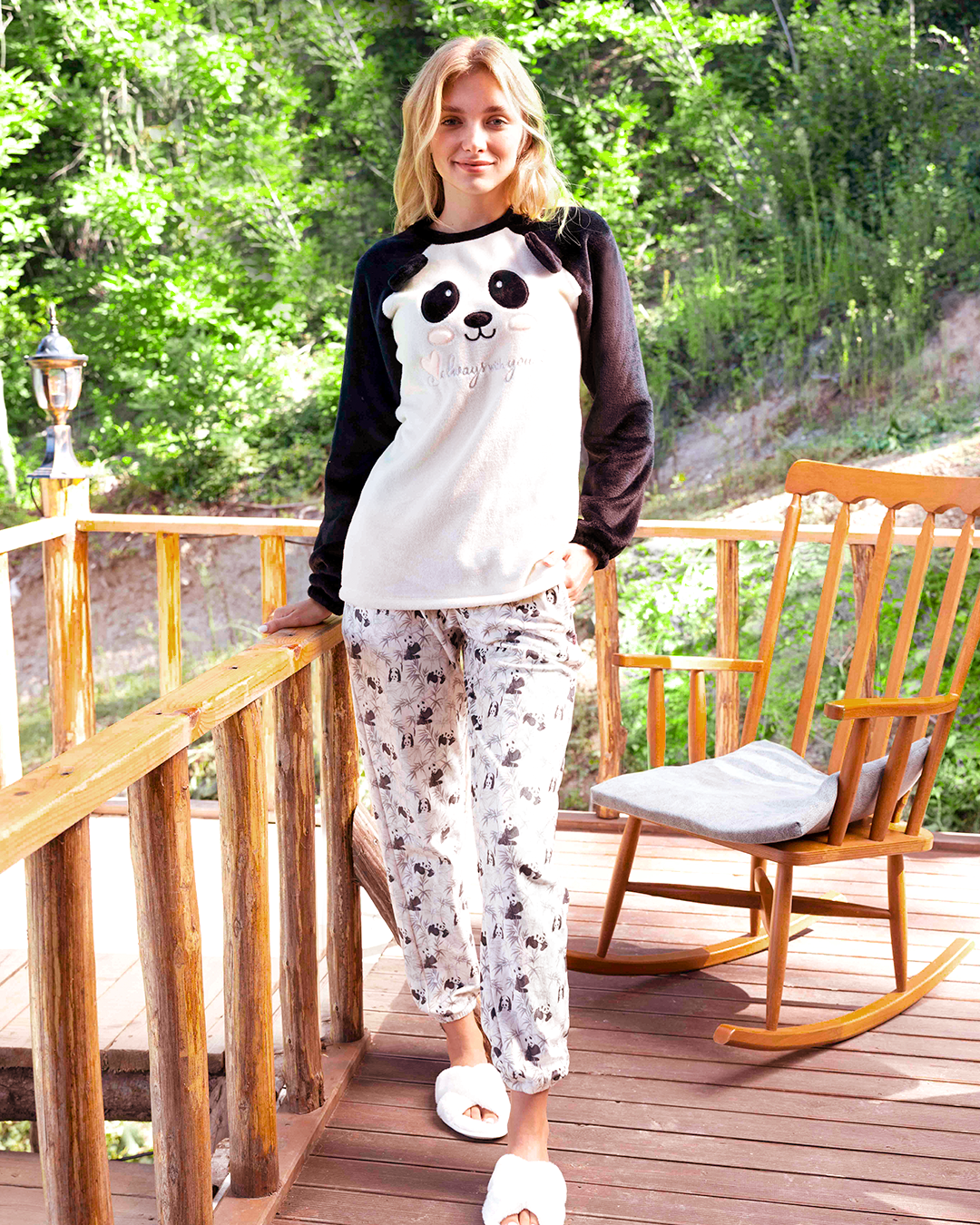 Always With Youبيجامة حريمي بولار باندا *هايدي مطبوع