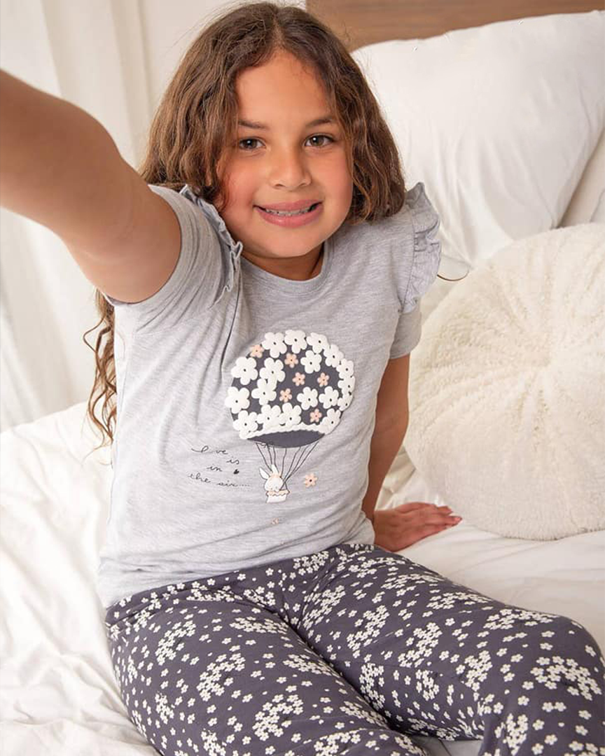 Girl's pajamas in color