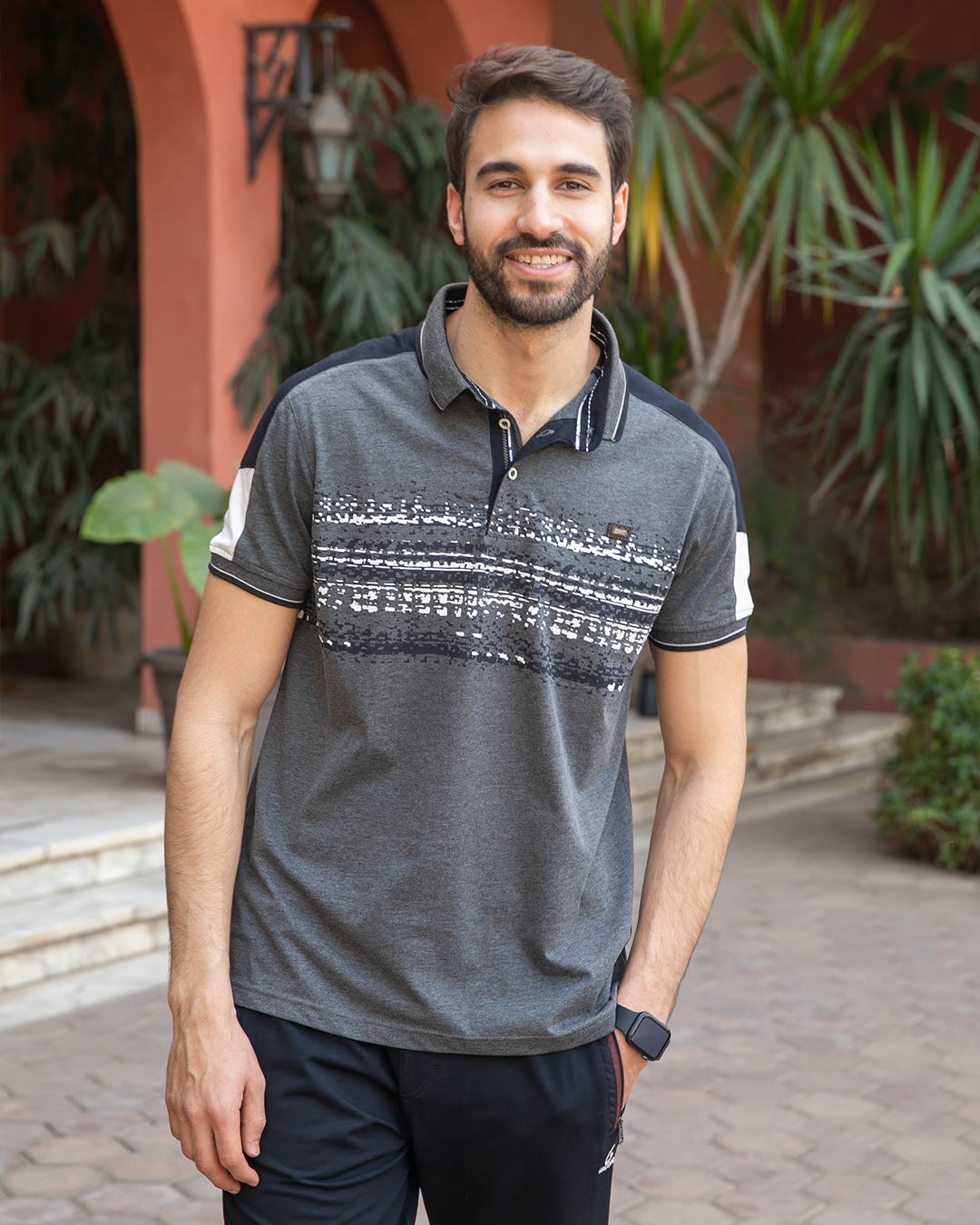 GALVANI بيجامه رجالي زراير مطرز