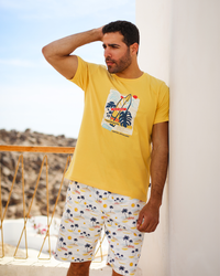 paradise men's pajamas printed shorts