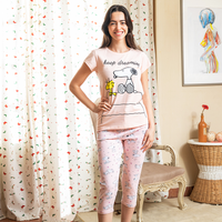 Snoopy pajamas for women, half sleeves