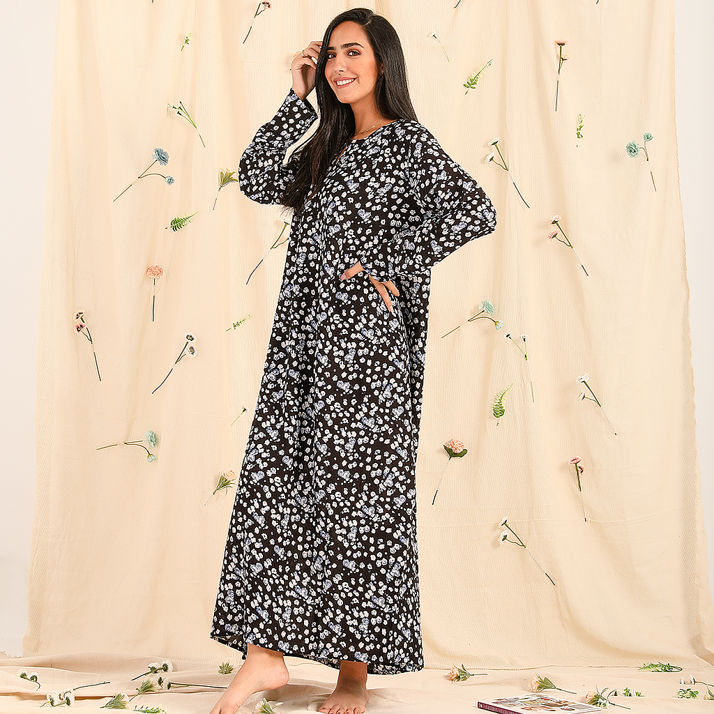 Shirt sleeves 26, viscose, floral 