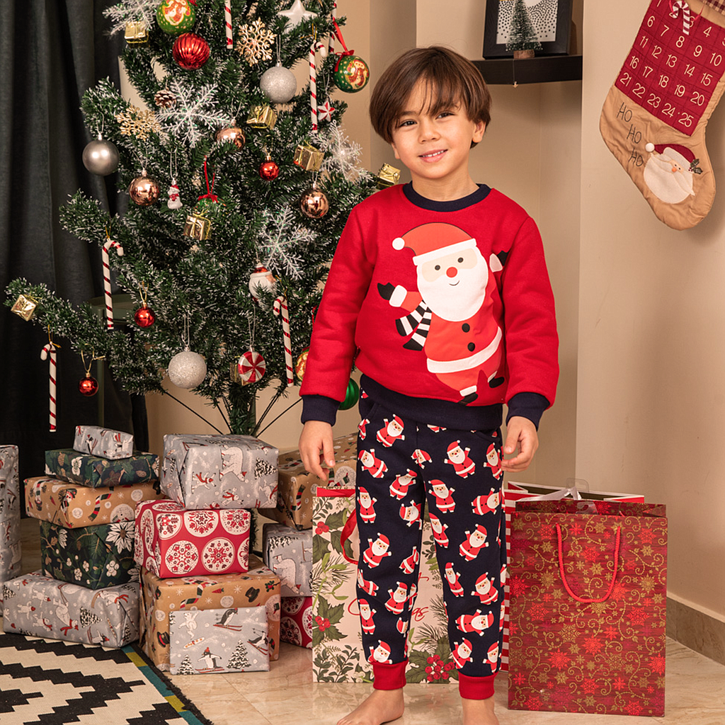 Boys Noel pajamas with printed pants